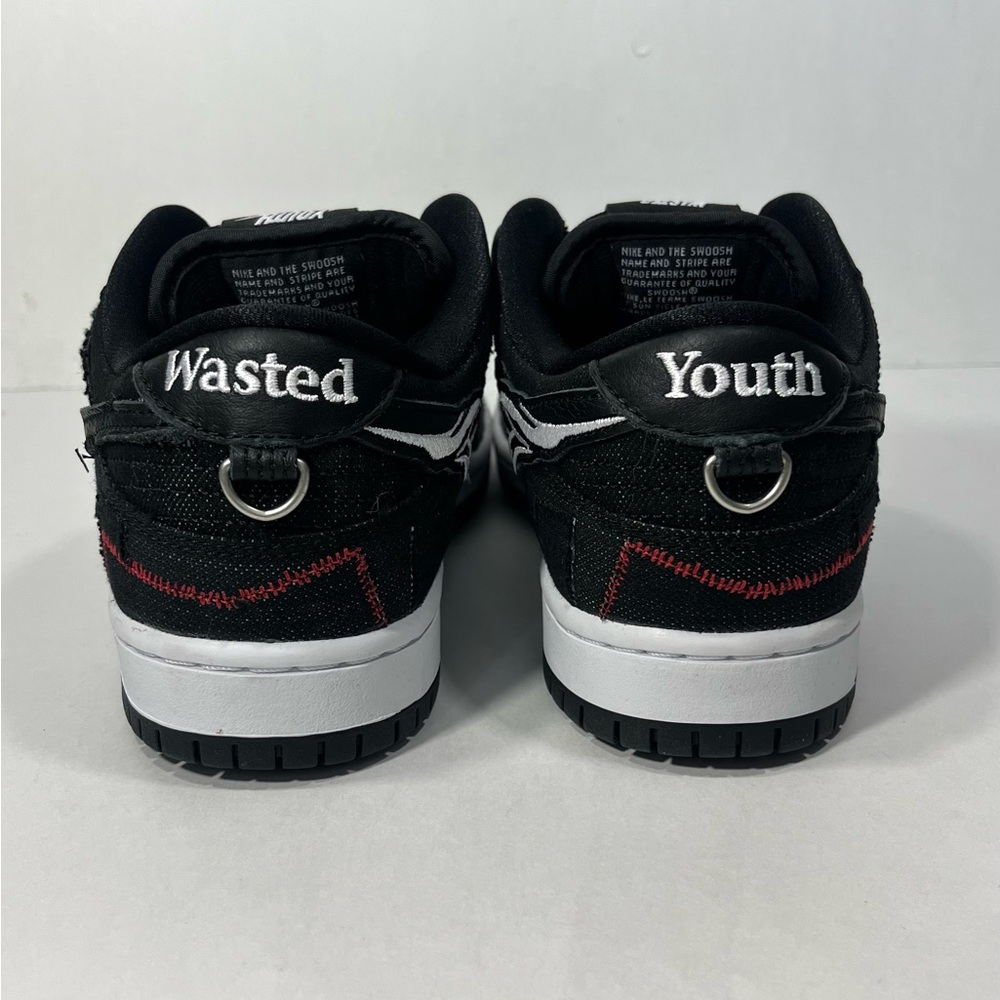 Nike SB Dunk Low x Wasted Youth ‘Black Denim’ (DD8386 001) Shoes Size: 8 M - Picture 5 of 7